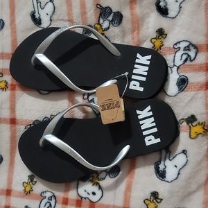 Pink Victoria's secret flip-flops